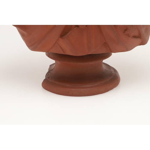 594 - ANTIQUE TERRACOTTA BUST - QUEEN VICTORIA. An interesting 19thc terracotta bust of Queen Victoria, th... 