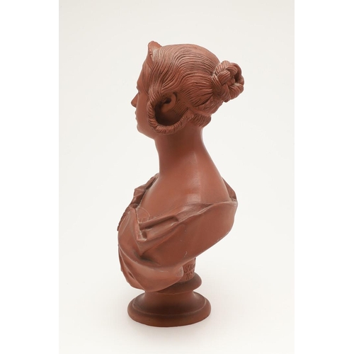 594 - ANTIQUE TERRACOTTA BUST - QUEEN VICTORIA. An interesting 19thc terracotta bust of Queen Victoria, th... 