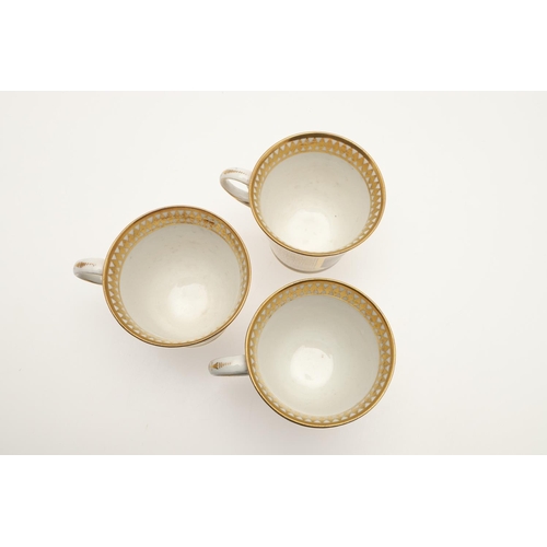 602 - A CHAMBERLAIN WORCESTER TOPOGRAPHICAL CUP AND SAUCER & OTHER CUPS, C. 1805-1815. each decorated with... 