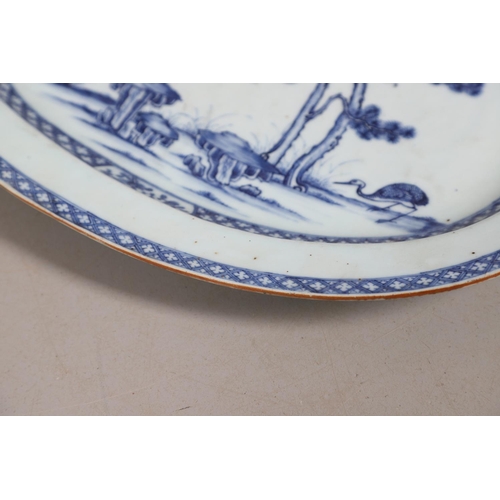 617 - 18THC CHINESE PORCELAIN PLATTER & OTHER ITEMS. Including an 18thc rectangular platter, painted with ... 