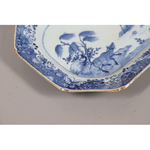 617 - 18THC CHINESE PORCELAIN PLATTER & OTHER ITEMS. Including an 18thc rectangular platter, painted with ... 