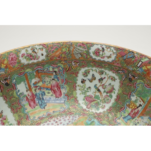 644 - LARGE CHINESE 19THC CANTONESE BOWL. An unusually large 19thc Cantonese bowl, painted with panels of ... 