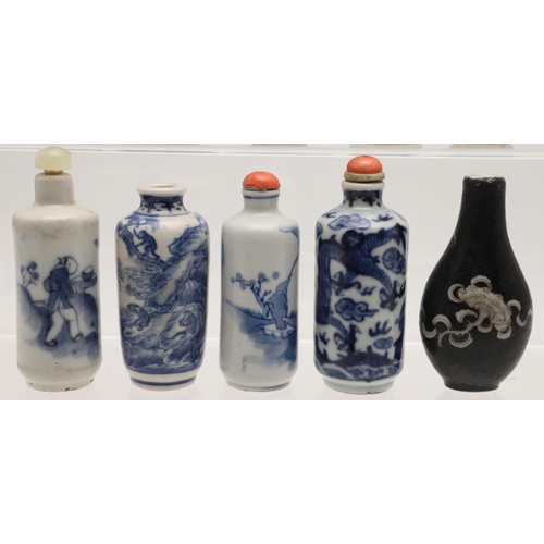 655 - COLLECTION OF CHINESE PORCELAIN SNUFF BOTTLES. A collection of 20thc Chinese snuff bottles, includin... 