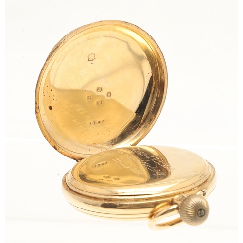 173 - AN 18CT GOLD FULL HUNTING CASED POCKET WATCH BY PARKINSON & FRODSHAM, 5 BUDGE ROW, LONDON. the signe... 