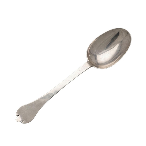 34 - A JAMES II SILVER TREFID SPOON. the oval bowl with a ribbed rattail, by Thomas Issod, London 1688; 7... 