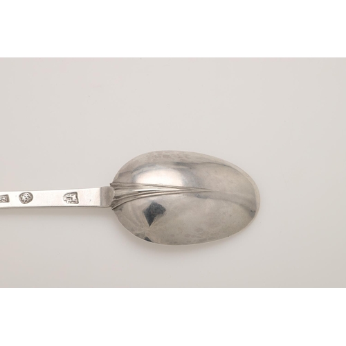 34 - A JAMES II SILVER TREFID SPOON. the oval bowl with a ribbed rattail, by Thomas Issod, London 1688; 7... 