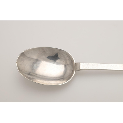 38 - A CHARLES II SILVER TREFID SPOON. with a ribbed rattail and prick-engraved on the  back of the termi... 