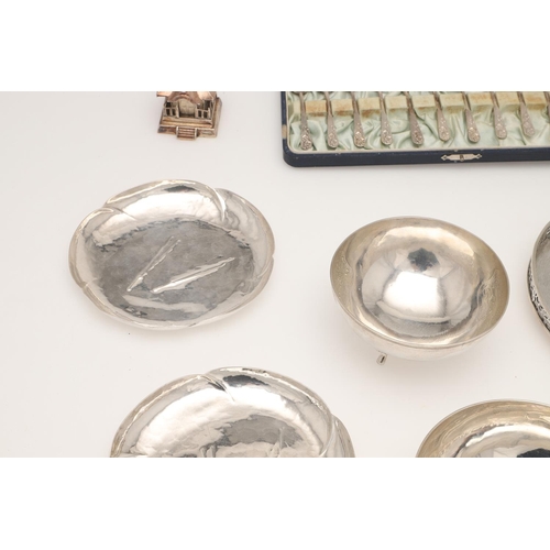 60 - CHINESE, JAPANESE & FOREIGN SILVER. a circular Chinese salver or waiter, with a pierced gallery and ... 