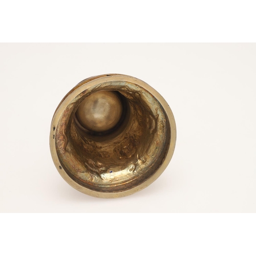 82 - A WILLIAM IV SILVERGILT BELL SALT. in the 16th century style, in two sections, with chased decoratio... 