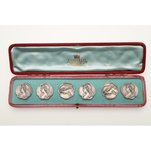 90 - SILVER BUTTONS:-. 6 cased sets of six buttons, 3 loose sets of six and 15 various buttons, mostly de... 