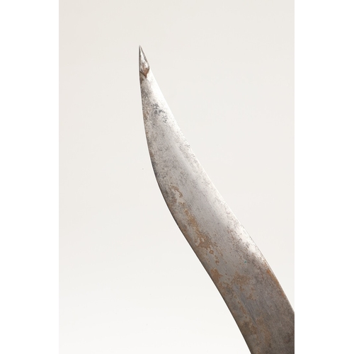 115 - A PERSIAN ZIRAH BOUK ARMOUR PIERCING DAGGER. The dagger having a 20 cm curved blade with reinforced ... 