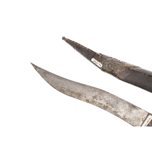 115 - A PERSIAN ZIRAH BOUK ARMOUR PIERCING DAGGER. The dagger having a 20 cm curved blade with reinforced ... 