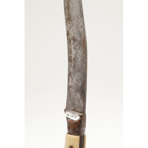 115 - A PERSIAN ZIRAH BOUK ARMOUR PIERCING DAGGER. The dagger having a 20 cm curved blade with reinforced ... 