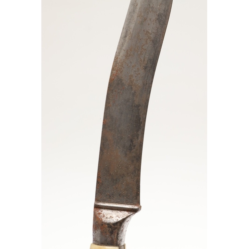115 - A PERSIAN ZIRAH BOUK ARMOUR PIERCING DAGGER. The dagger having a 20 cm curved blade with reinforced ... 