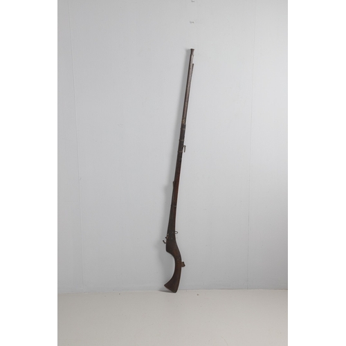4 - AN AFGHANISTAN JEZAIL MATCHLOCK LONG GUN. The 135 cm tapering barrel, slightly flared at the muzzle ... 