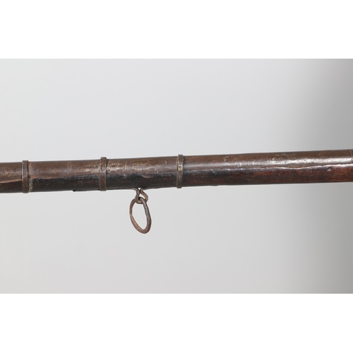 4 - AN AFGHANISTAN JEZAIL MATCHLOCK LONG GUN. The 135 cm tapering barrel, slightly flared at the muzzle ... 