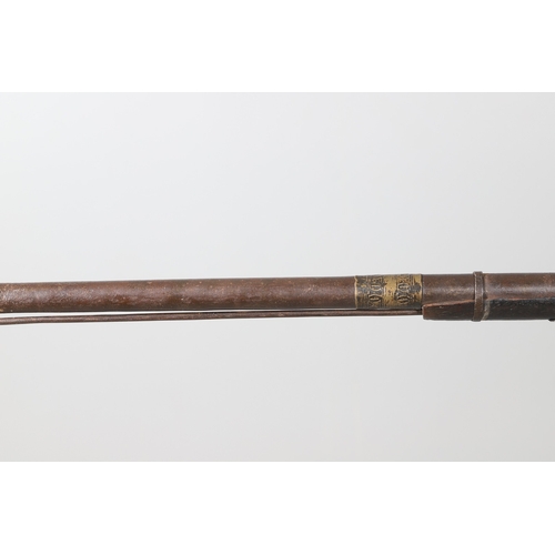 4 - AN AFGHANISTAN JEZAIL MATCHLOCK LONG GUN. The 135 cm tapering barrel, slightly flared at the muzzle ... 