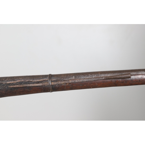 4 - AN AFGHANISTAN JEZAIL MATCHLOCK LONG GUN. The 135 cm tapering barrel, slightly flared at the muzzle ... 