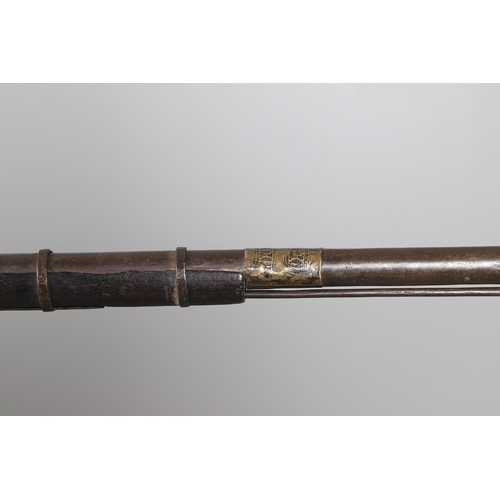 4 - AN AFGHANISTAN JEZAIL MATCHLOCK LONG GUN. The 135 cm tapering barrel, slightly flared at the muzzle ... 