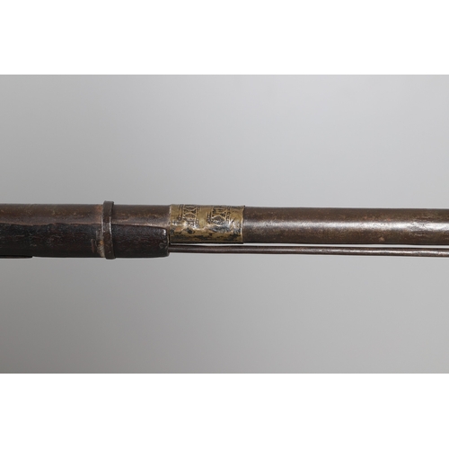 4 - AN AFGHANISTAN JEZAIL MATCHLOCK LONG GUN. The 135 cm tapering barrel, slightly flared at the muzzle ... 