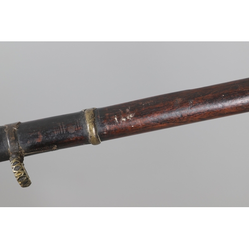 6 - A MATCHLOCK MUSKET, TORADAR INDIA. The 125 cm tapering barrel with deep brown patination, approximat... 
