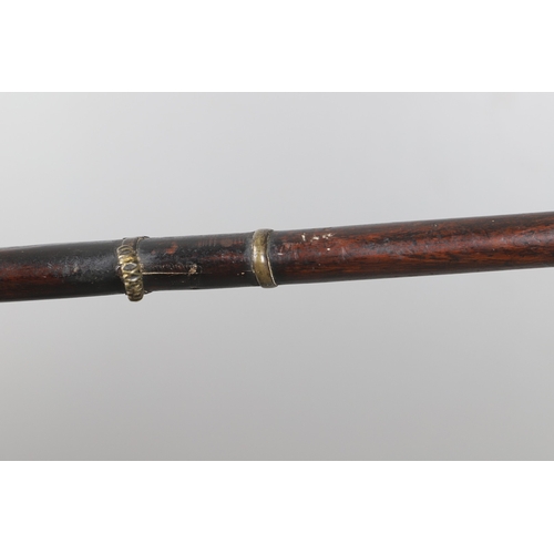 6 - A MATCHLOCK MUSKET, TORADAR INDIA. The 125 cm tapering barrel with deep brown patination, approximat... 