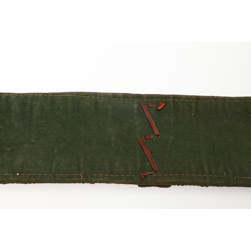 63 - A YEMENI JANABI KNIFE AND SCABBARD ON THE ORIGINAL BROAD BELT. The knife with a 22 cm curved blade w... 