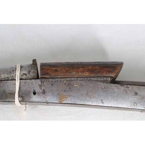 7 - AN INDIAN MATCHLOCK LONG GUN. The 105 cm long barrel, tapering towards the slightly flared muzzle. F... 