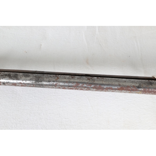 7 - AN INDIAN MATCHLOCK LONG GUN. The 105 cm long barrel, tapering towards the slightly flared muzzle. F... 