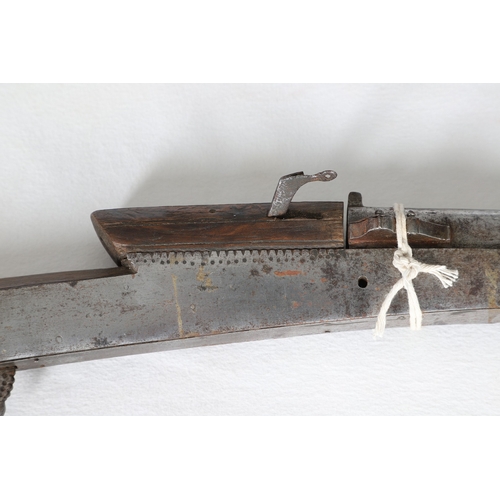 7 - AN INDIAN MATCHLOCK LONG GUN. The 105 cm long barrel, tapering towards the slightly flared muzzle. F... 