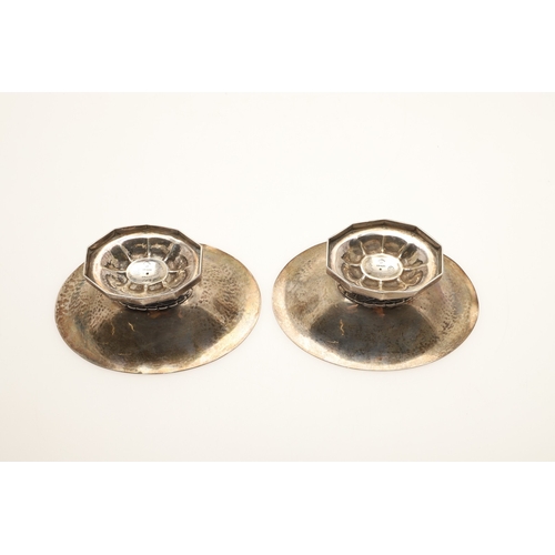 103 - A PAIR OF GEORG JENSEN DANISH STERLING SILVER BON BON DISHES. Model number 42B, the shallow oval bow... 