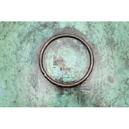 104 - GRAZIELLA LAFFI. TWO COPPER AND SILVER PERUVIAN STYLE ART PIECES. To include a plate (Diameter 25cm)... 