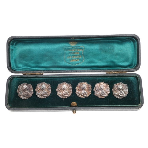 111 - MISCELLANEOUS OBJECTS OF VERTU. including a set of six silver buttons 1907 , a pair of silver framed... 