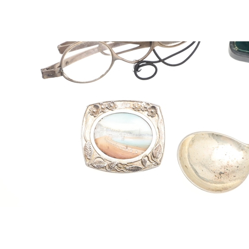 111 - MISCELLANEOUS OBJECTS OF VERTU. including a set of six silver buttons 1907 , a pair of silver framed... 