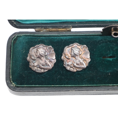 111 - MISCELLANEOUS OBJECTS OF VERTU. including a set of six silver buttons 1907 , a pair of silver framed... 