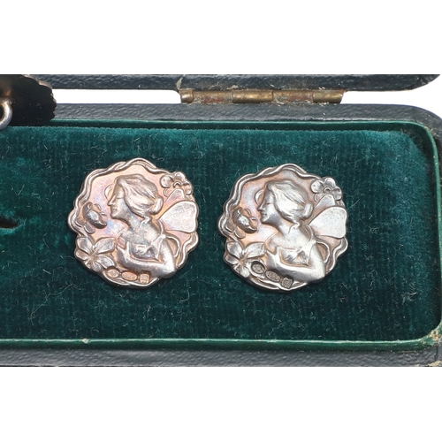 111 - MISCELLANEOUS OBJECTS OF VERTU. including a set of six silver buttons 1907 , a pair of silver framed... 