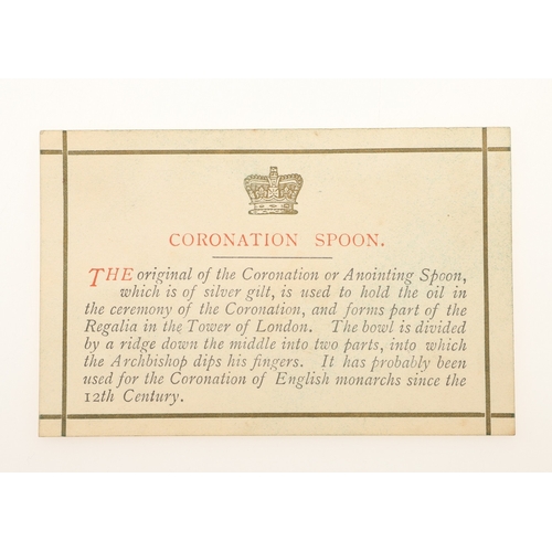 17 - A CASED SET OF TWELVE EDWARD VII SILVER GILT CORONATION ANOINTING SPOONS. Of decorative design, each... 