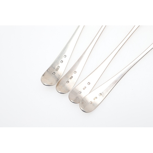 6 - FOUR SCOTTISH PROVINCIAL SILVER OLD ENGLISH PATTERN SPOONS. To include a table spoon (length 22.5cm)... 