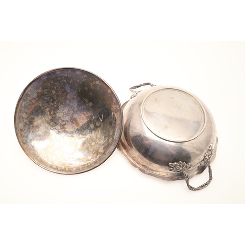 94 - A 19TH CENTURY FRENCH SILVER TEA POT, COFFEE POT AND LIDDED SERVING DISH. The teapot and coffee pot ... 