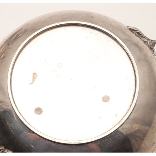 94 - A 19TH CENTURY FRENCH SILVER TEA POT, COFFEE POT AND LIDDED SERVING DISH. The teapot and coffee pot ... 