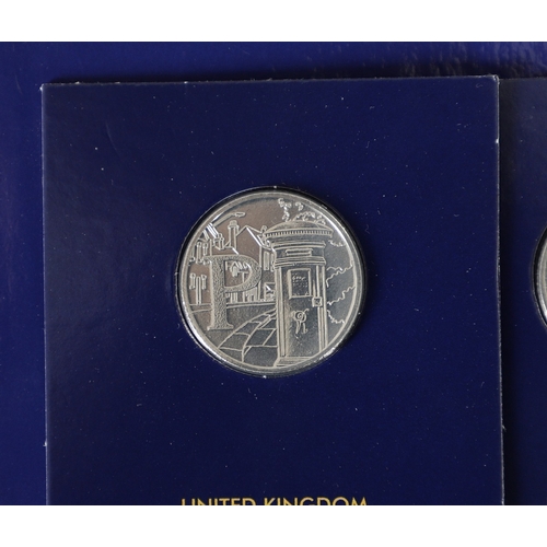 A SET OF ROYAL MINT 2018 ALPHABET 10p COINS AND OTHERS. An album ...