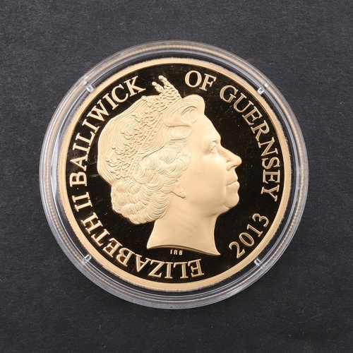 AN ELIZABETH II PROOF GOLD FIVE POUND 'DAMBUSTERS' COIN, 2013. An ...