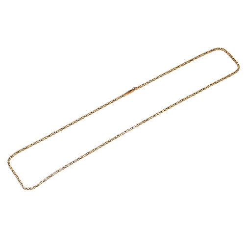 164 - A 14CT GOLD FANCY LINK NECKLACE. 49.5cm long, 13.6 grams.