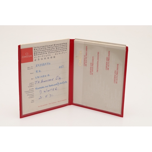 181 - A GENTLEMAN'S STAINLESS STEEL AND GOLD PLATED AUTOMATIC CONSTELLATION WRISTWATCH BY OMEGA. the signe... 