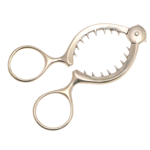 27 - AN EDWARDIAN SILVER EGG CUTTER. Hallmarked (Makers Mark incomplete), Birmingham, 1903. Length 10.5cm... 