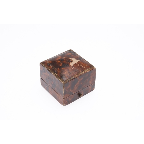 290 - A DIAMOND MARQUISE-SHAPED CLUSTER RING. millegrain set with graduated round old-cut diamonds, in 18c... 