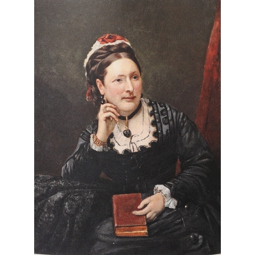 312 - ELIZABETH BARRETT BROWNING. A REGENCY GOLD PANEL BRACELET, CIRCA 1819. formed with gold hinged panel... 