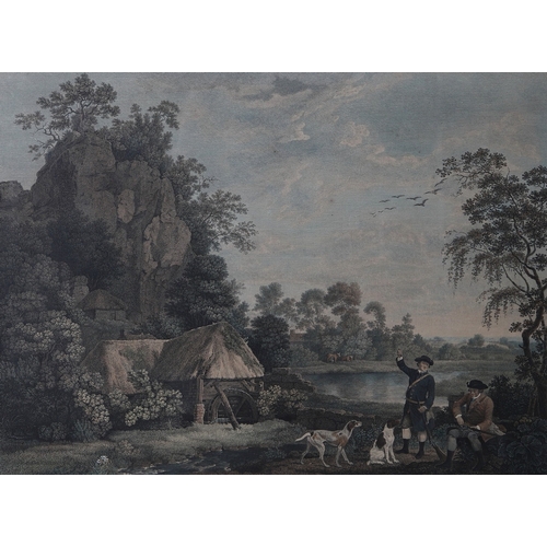 329 - WILLIAM WOOLLETT AFTER GEORGE STUBBS ARA (1724-1806). 'SHOOTING'. Plates 1, 2, 3 & 4, hand coloured ... 