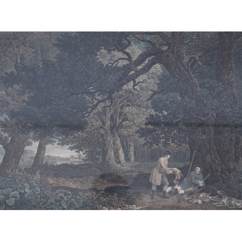 329 - WILLIAM WOOLLETT AFTER GEORGE STUBBS ARA (1724-1806). 'SHOOTING'. Plates 1, 2, 3 & 4, hand coloured ... 