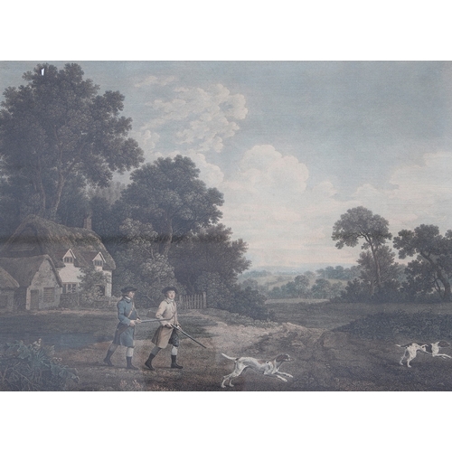 329 - WILLIAM WOOLLETT AFTER GEORGE STUBBS ARA (1724-1806). 'SHOOTING'. Plates 1, 2, 3 & 4, hand coloured ... 